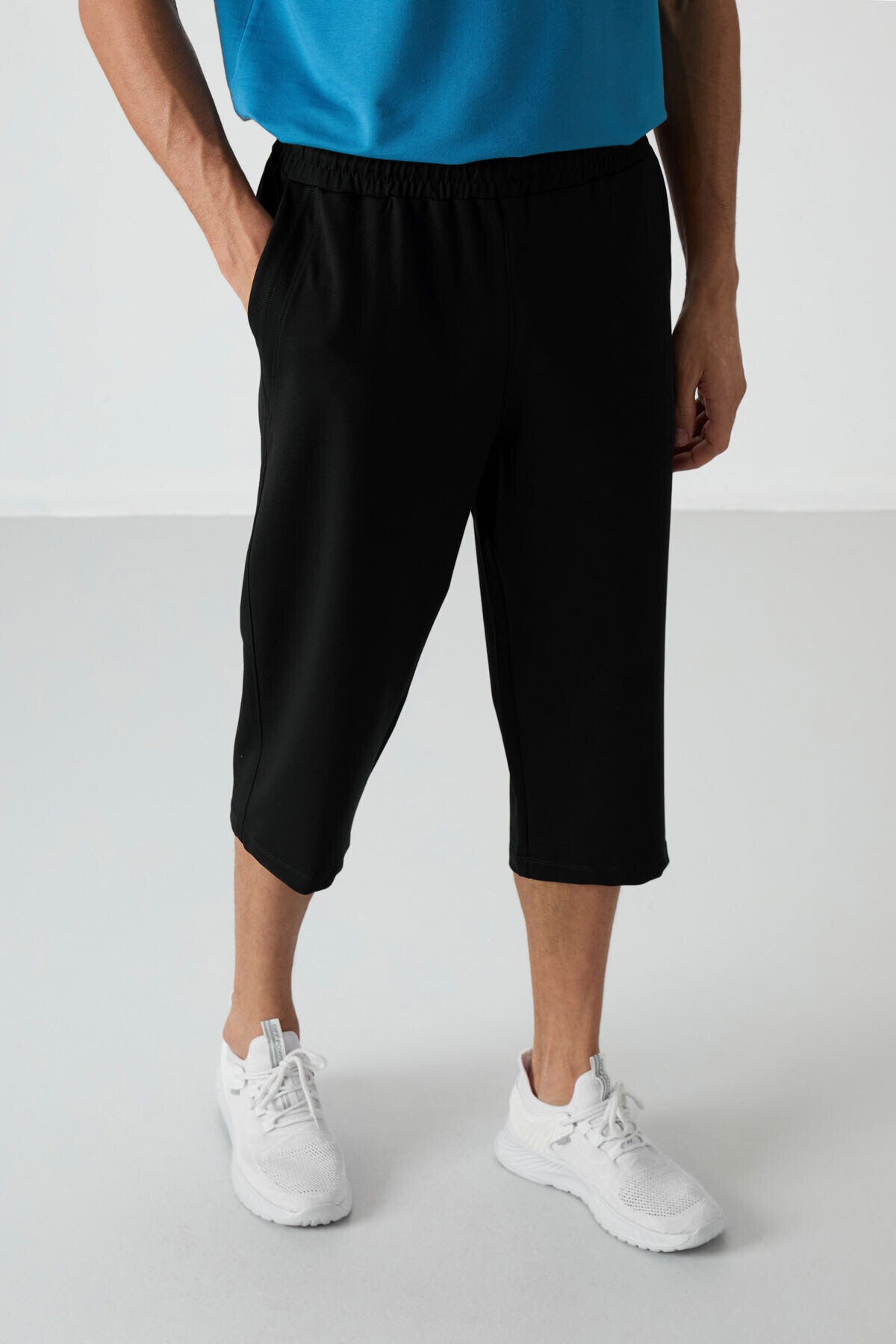  Standart Fit 2'li Paket Siyah-Haki Erkek Kapri - 83102 - TOMMYLIFE (1)