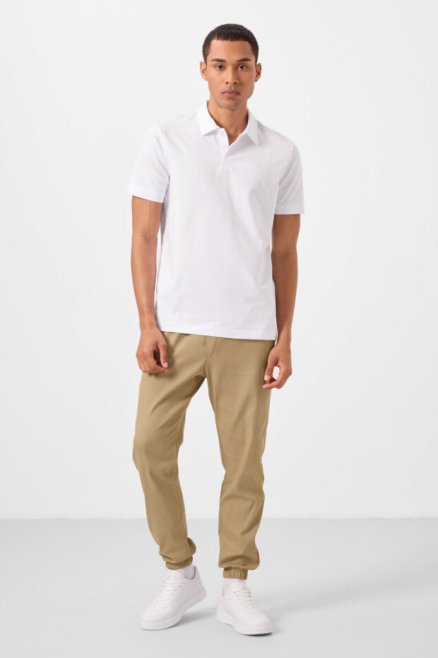 Standart Fit Basic Polo Yaka 3'lü Paket Siyah-Beyaz-Lacivert Erkek T-Shirt 87748 - 5