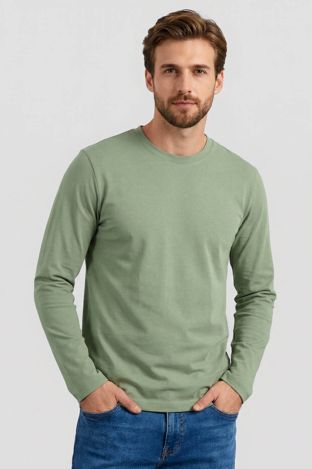 Standart Fit Basic O Yaka 3'lü Paket Siyah-Beyaz-Kaktüs Erkek T-Shirt 87997 - 2