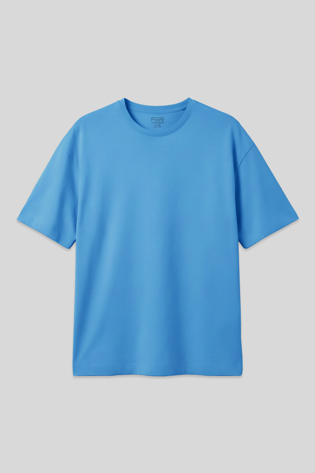 Basic Oversize O Yaka 2'li Paket Fiesta-Petrol Mavi Erkek T-Shirt - 88377 - Air Jones (1)