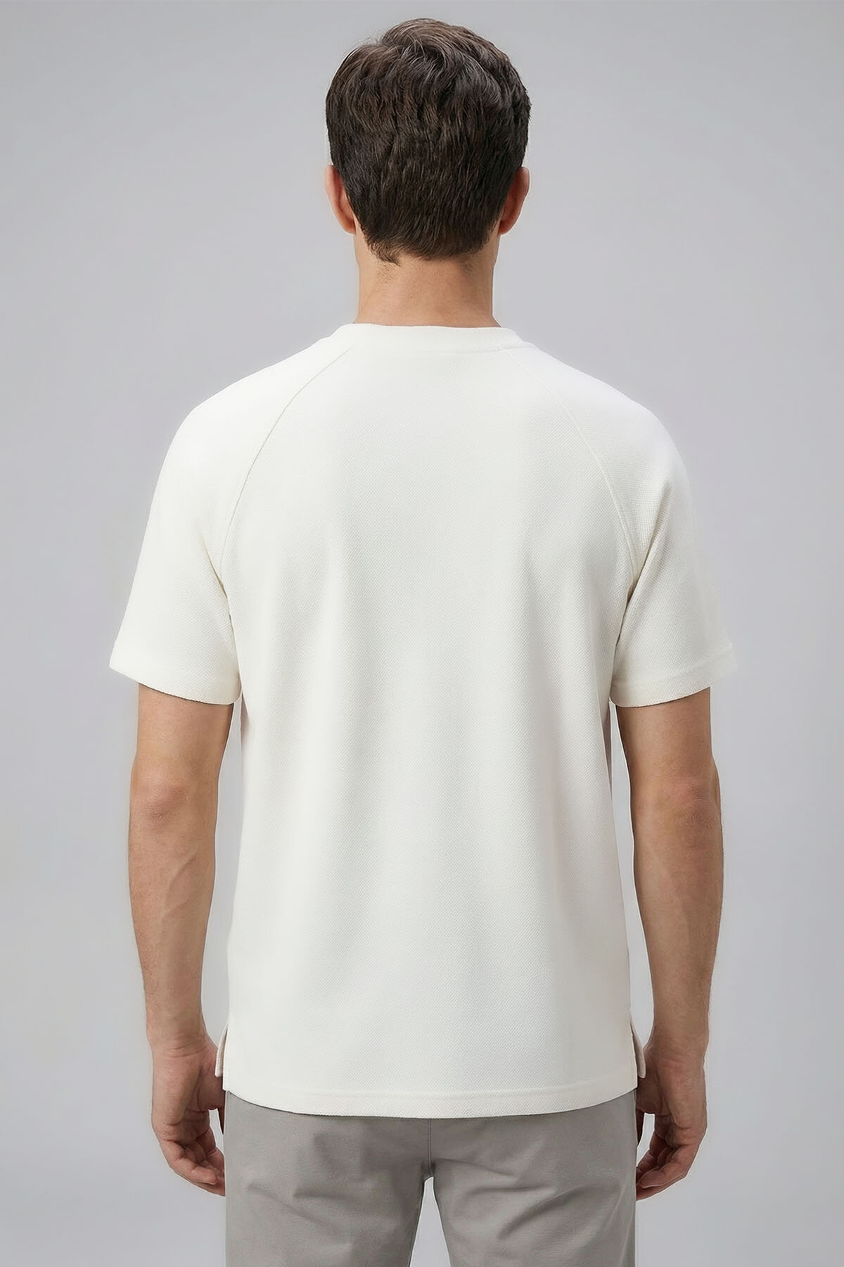 Rahat Form O Yaka 2'li Paket Ekru Erkek T-Shirt - 88495 - TOMMYLIFE (1)