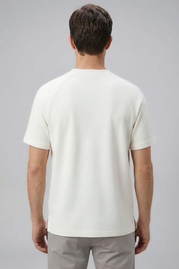 Rahat Form O Yaka 2'li Paket Ekru Erkek T-Shirt - 88495 - 2