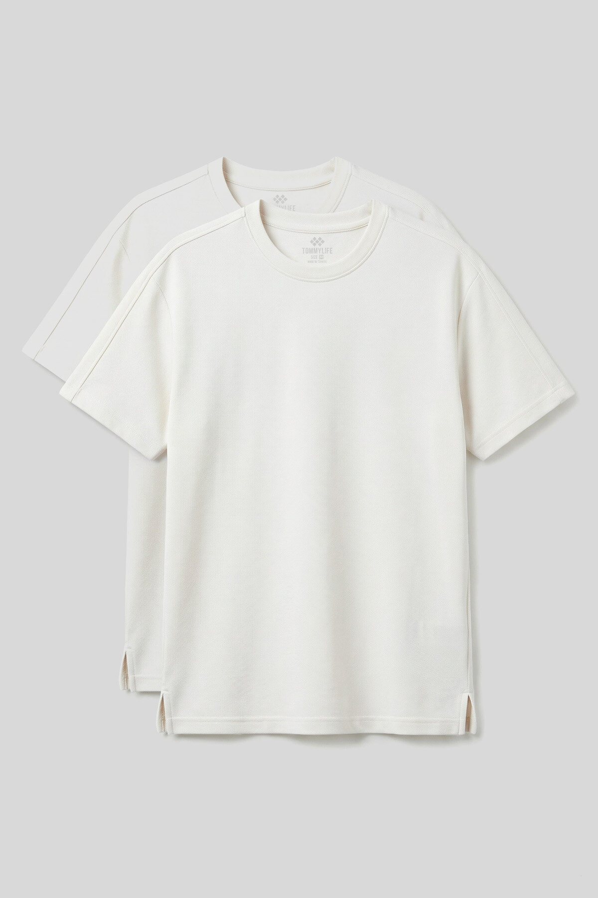 Rahat Form O Yaka 2'li Paket Ekru Erkek T-Shirt - 88495 - TOMMYLIFE