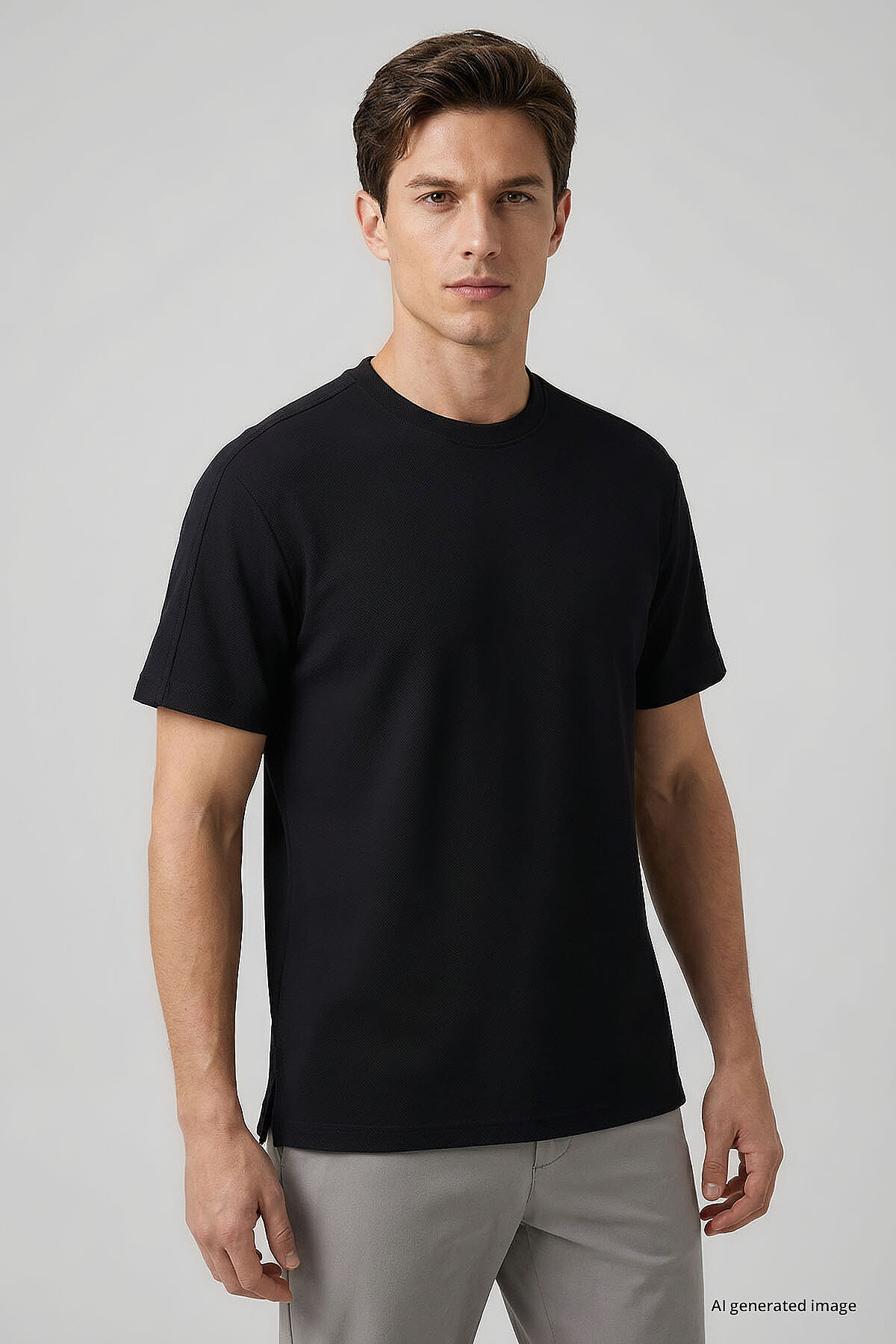 Rahat Form O Yaka 2'li Paket Siyah-Ekru Erkek T-Shirt - 88495 - TOMMYLIFE (1)