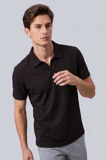Rahat Form Polo Yaka 2'li Paket Bej-Kahverengi Erkek T-Shirt - 88496 - TOMMYLIFE (1)
