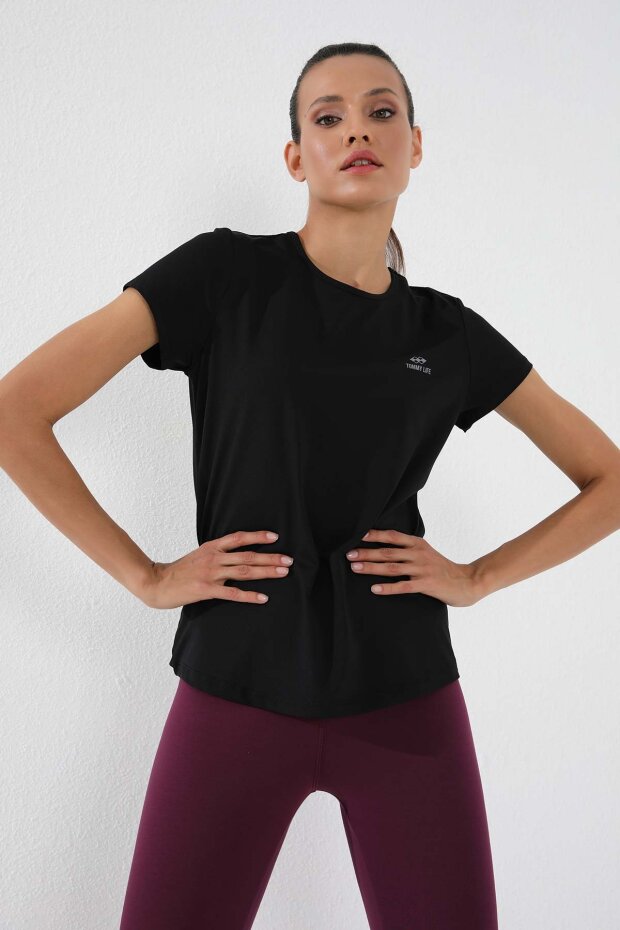 Standart Kalıp O Yaka 2'li Paket Siyah-Beyaz Kadın T-Shirt - 97144 - 2