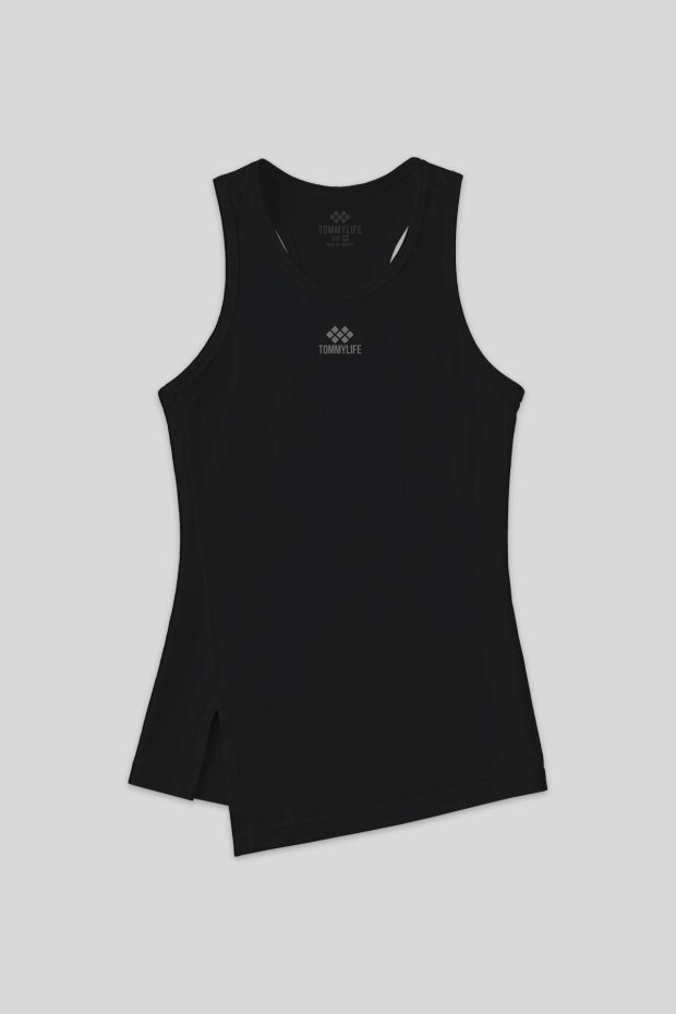 Standart Kalıp O Yaka 2'li Paket Siyah-Beyaz Kadın Spor Atlet - 97256 - 2