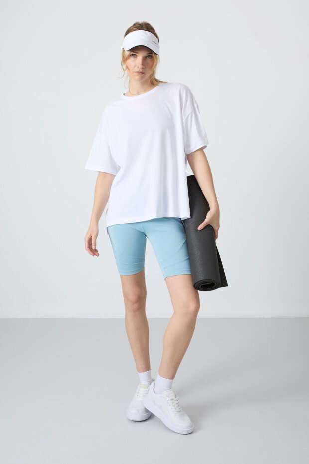 Oversize Fit Basic O Yaka 5'li Paket Kadın T-Shirt - 97285 - 3