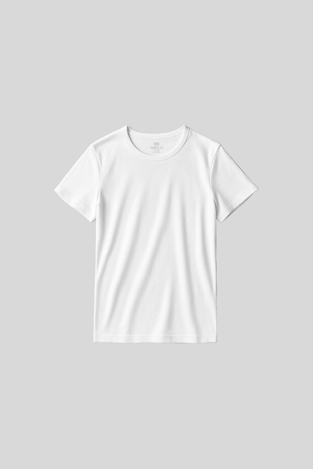 Standart Fit Basic O Yaka 3'lü Paket Siyah-Beyaz-Bej Kadın T-Shirt - 97311 - 6