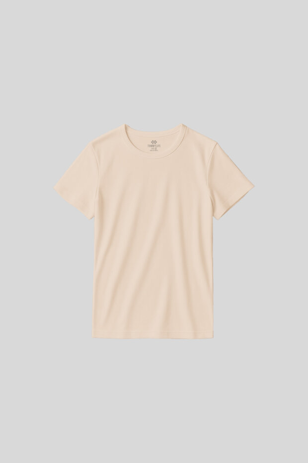 Standart Fit Basic O Yaka 3'lü Paket Siyah-Beyaz-Bej Kadın T-Shirt - 97311 - 7