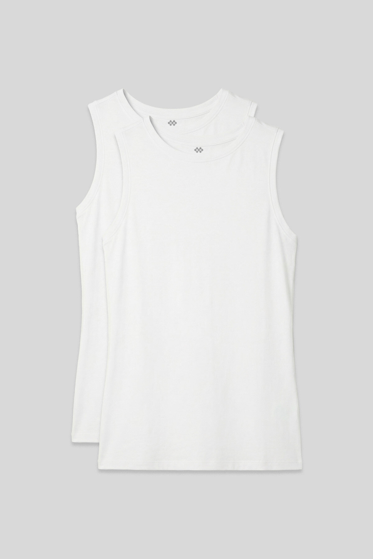 Slim Fit Basic O Yaka 2'li Paket Beyaz Kadın Atlet - 97313 - TOMMYLIFE