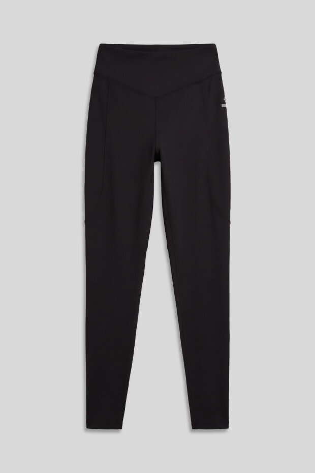 Siyah Standart Fit Esnek Performans Kadın Tayt - 94666 - 2