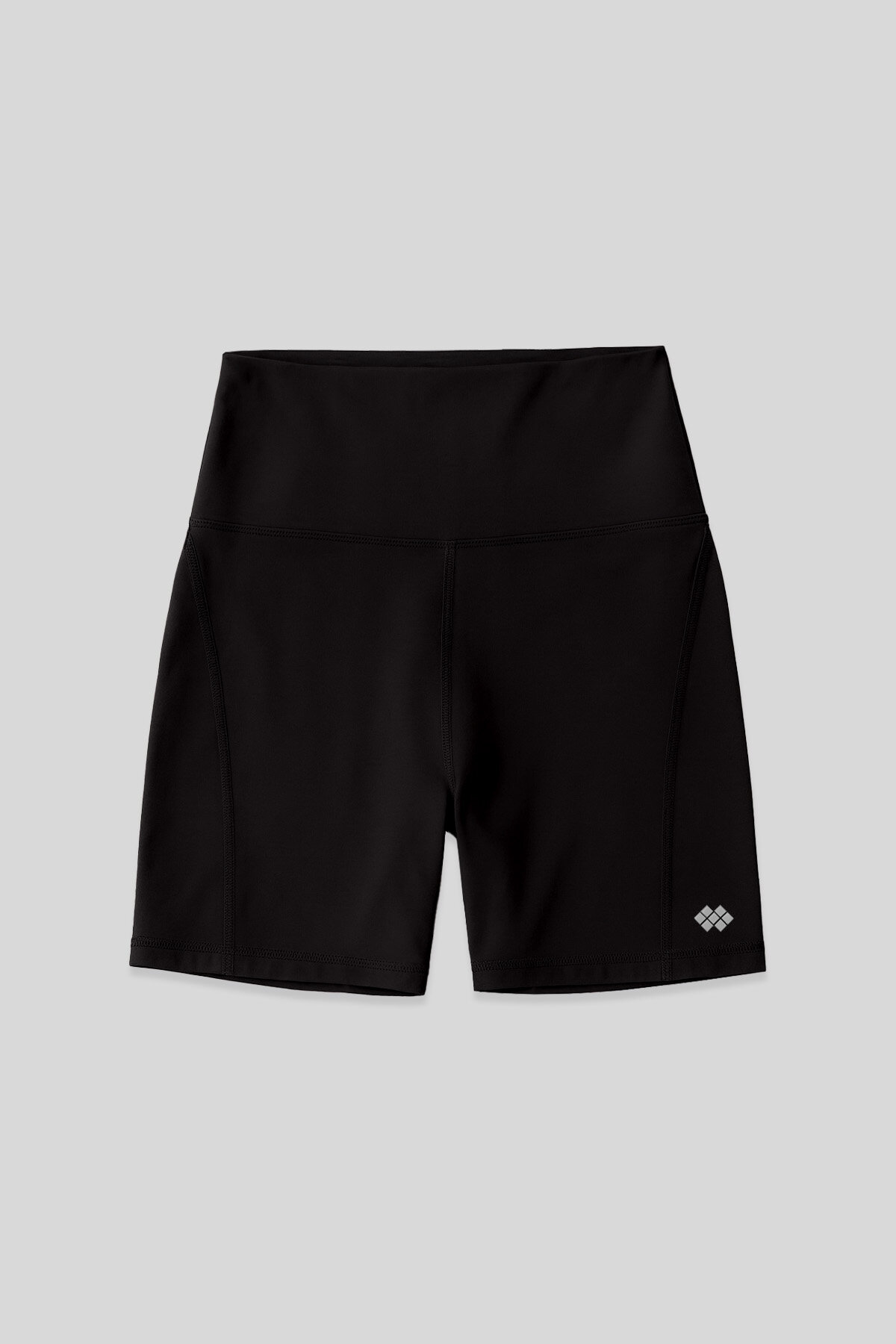 Siyah Kemer Detaylı Yüksek Bel Slim Fit Kısa Biker Kadın Tayt - 91017 - TOMMYLIFE