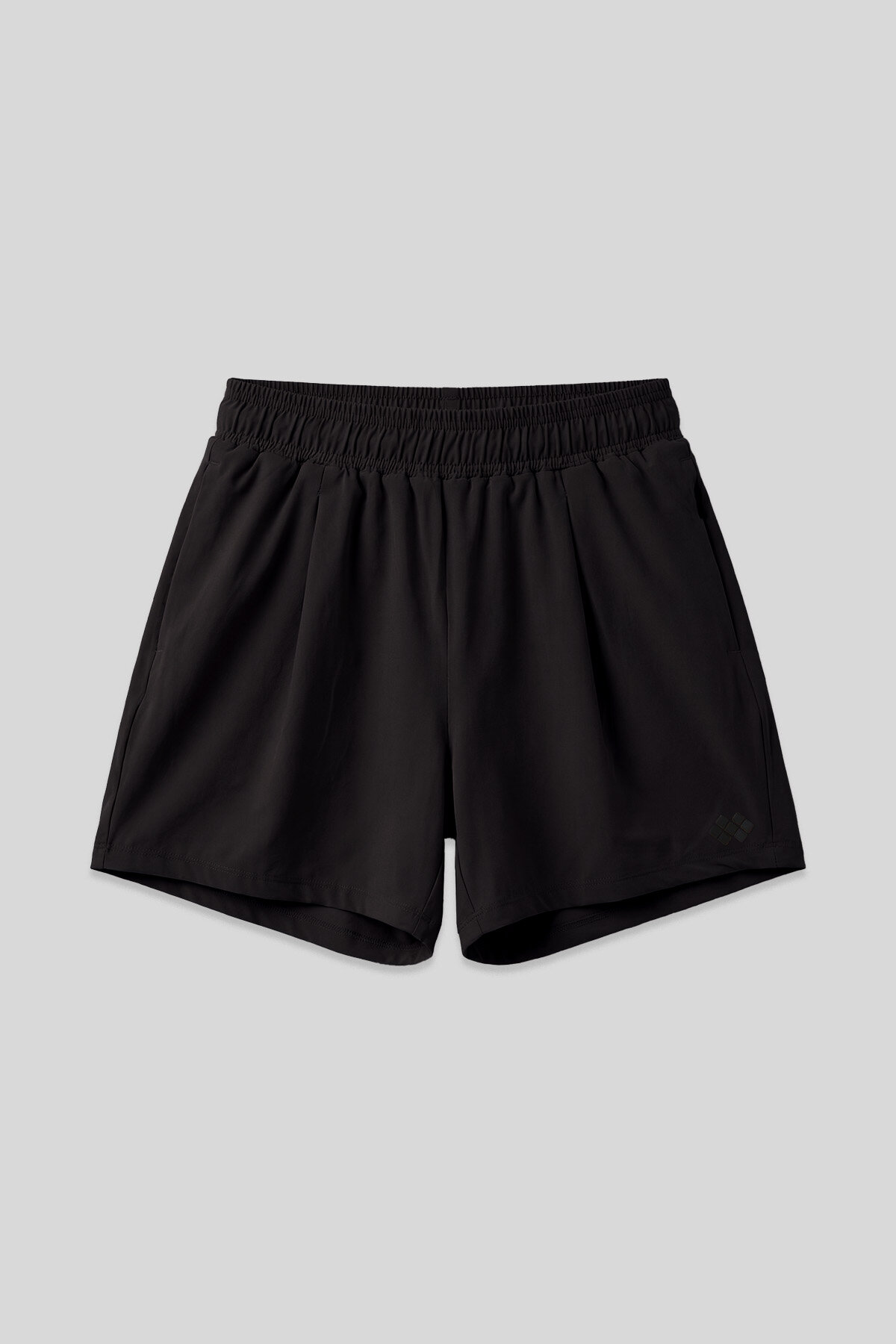 Siyah Gizli Cep Fermuarlı Rahat Form Kadın Şort - 91014 - TOMMYLIFE