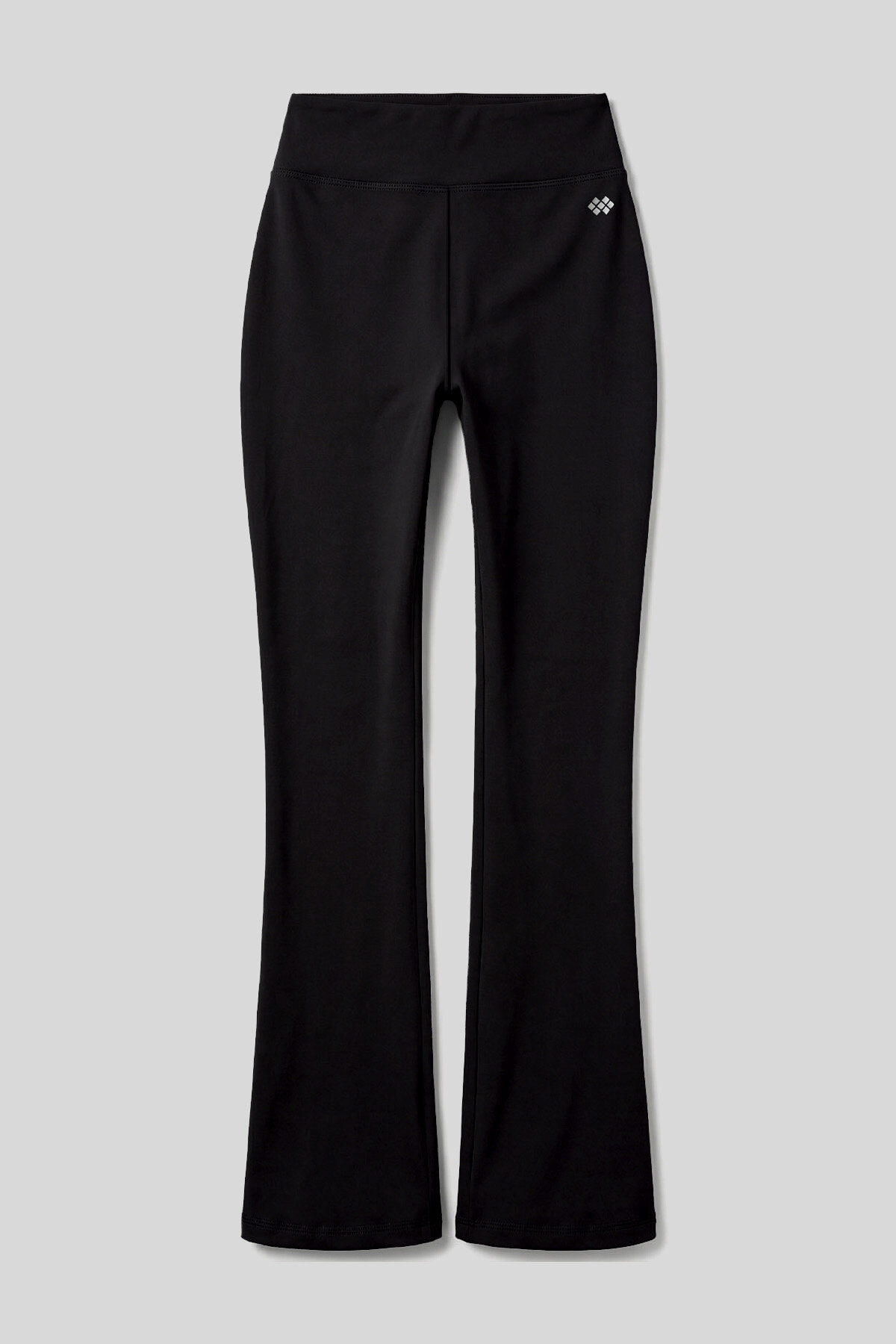 Siyah Esnek Yüksek Bel Spor Performans Kadın İspanyol Paça Kadın Tayt - 94686 - TOMMYLIFE (1)