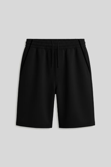 Siyah Standart Fit Basic Erkek Çocuk Şort - 11284 