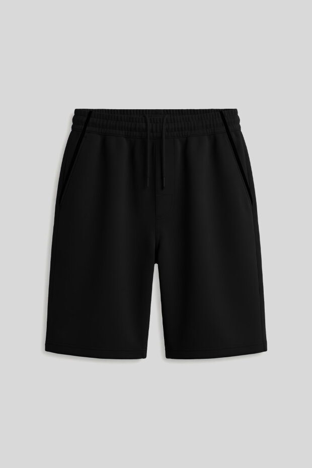 Siyah Standart Fit Basic Erkek Çocuk Şort - 11284 - 1