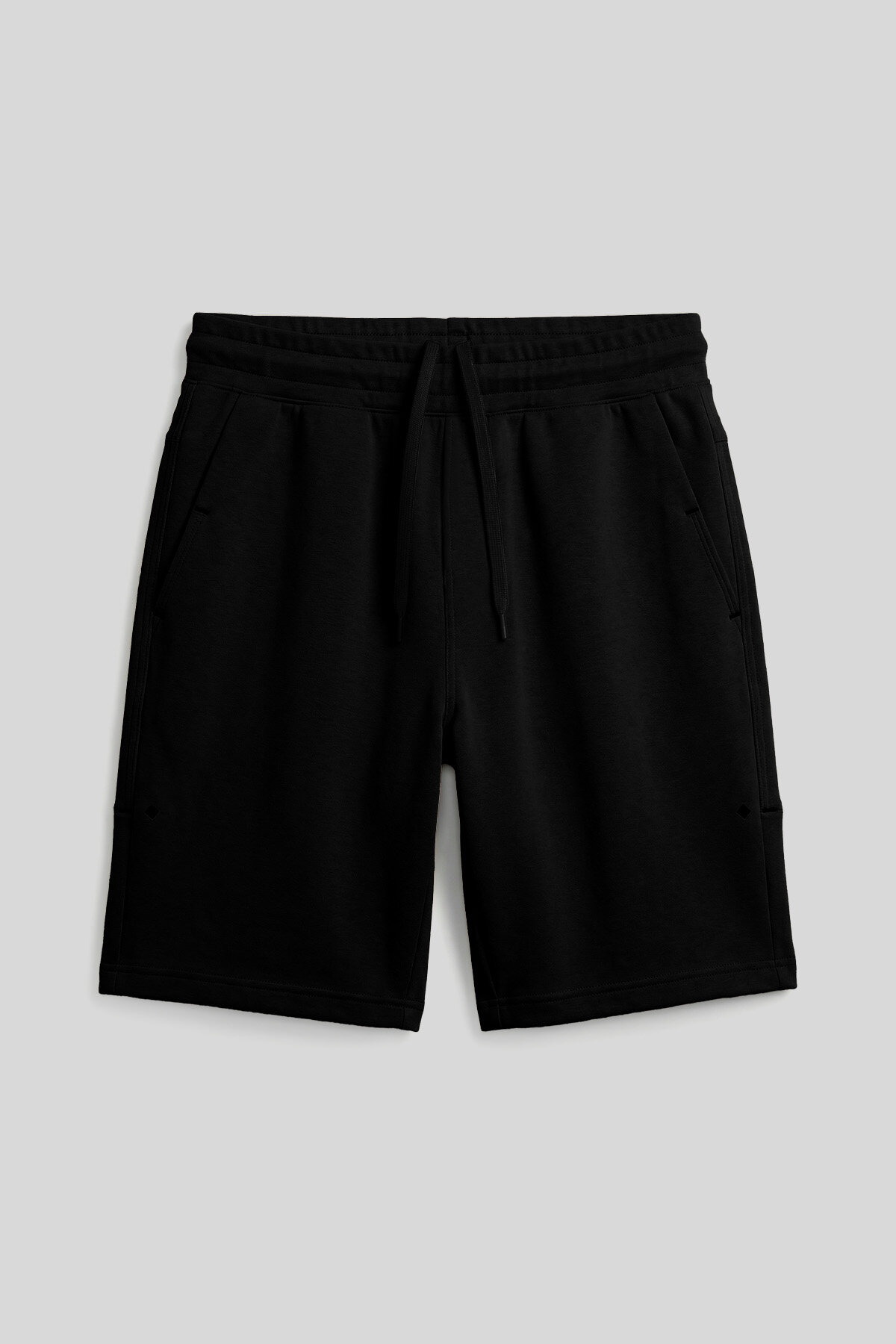 Siyah Rahat Form Bağcıklı Cep Detaylı Battal Büyük Beden Erkek Şort - 81297 - TOMMYLIFE (1)