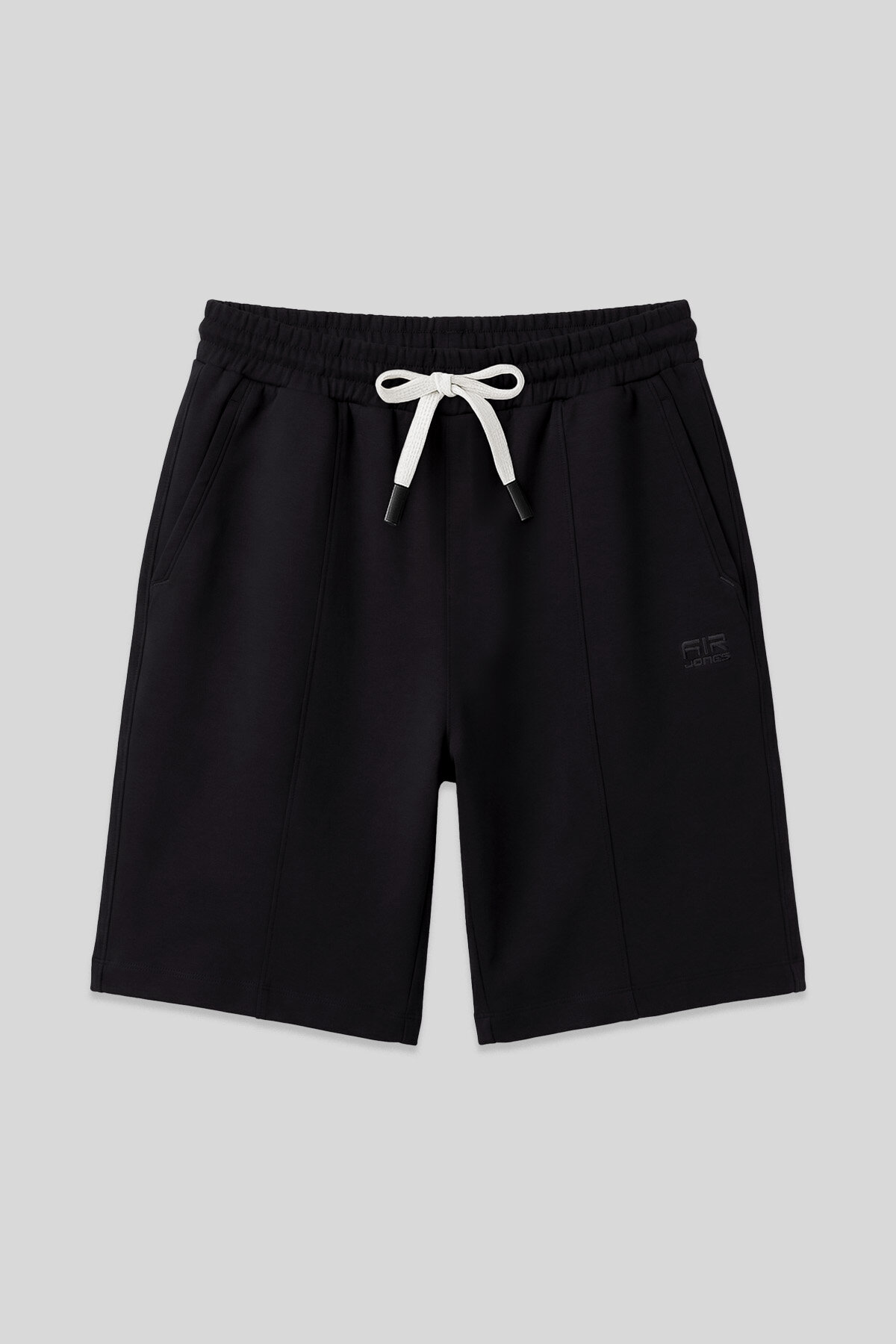Siyah Pamuklu Kalın Yumuşak Dokulu Standart Fit Basic Erkek Şort - 81277 - Air Jones