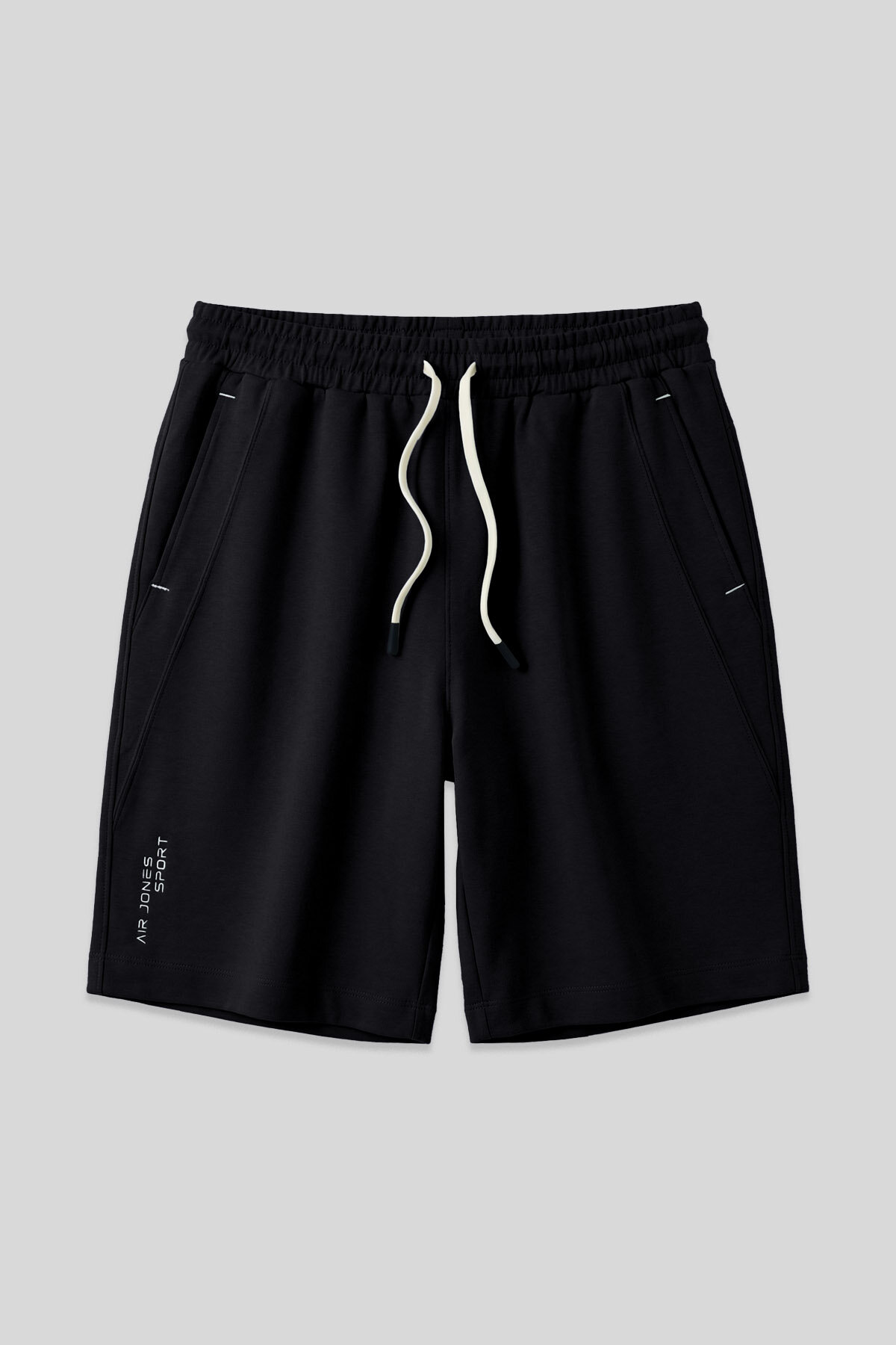 Siyah Pamuklu Kalın Yumuşak Dokulu Standart Fit Basic Erkek Şort - 81278 - Air Jones