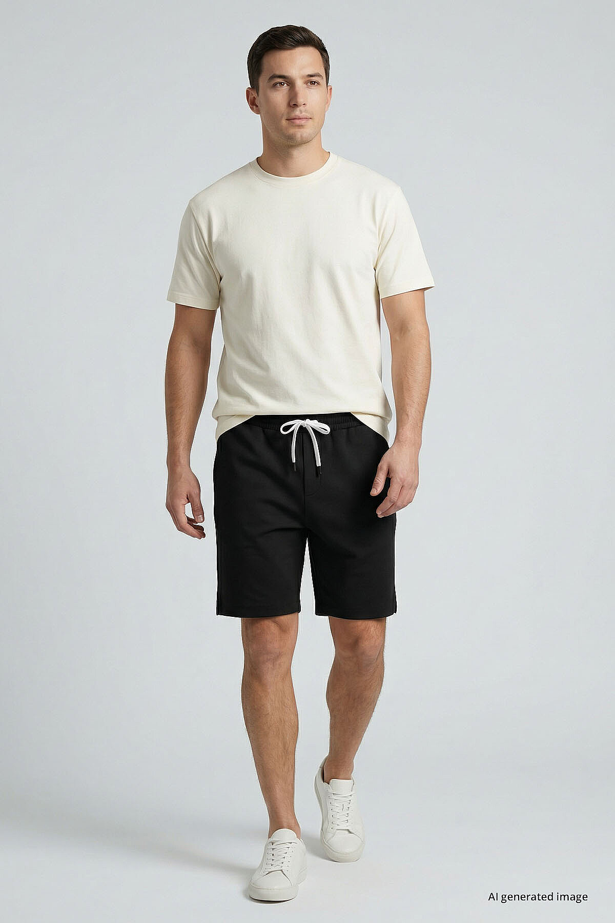 Siyah Standart Fit Basic Arka Cepli Erkek Şort - 81314 - TOMMYLIFE (1)