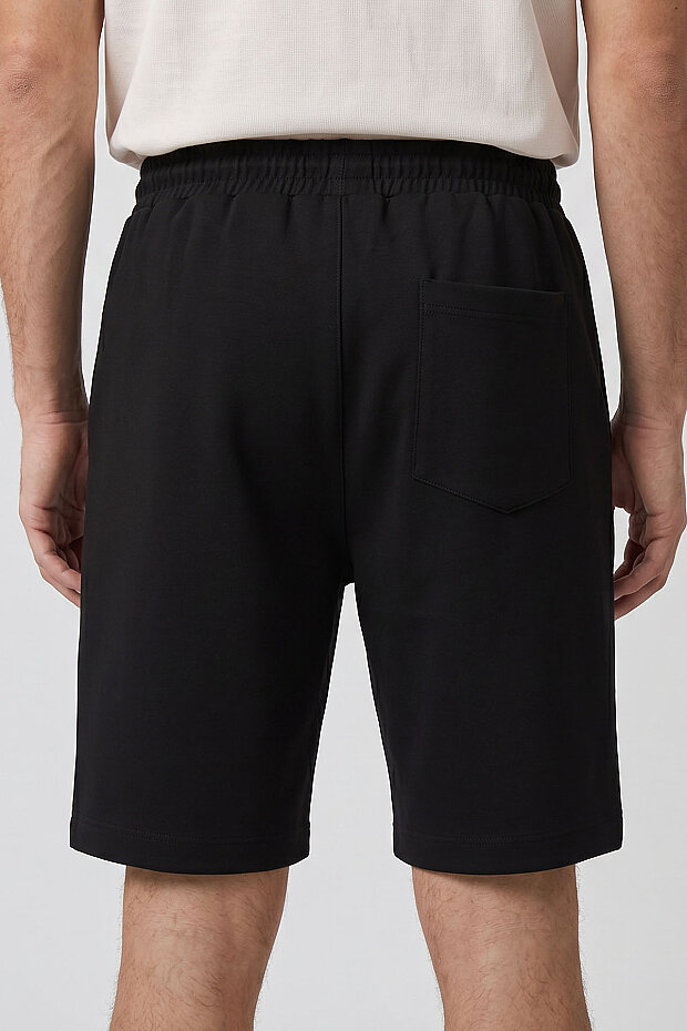 Siyah Standart Fit Basic Arka Cepli Erkek Şort - 81314 - 6
