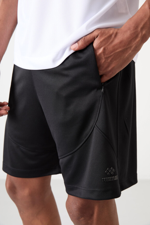 Siyah Kalın Yumuşak Comfort Fit Erkek Şort - 81271 - 3