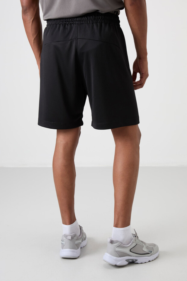 Siyah Kalın Yumuşak Comfort Fit Erkek Şort - 81273 - 5
