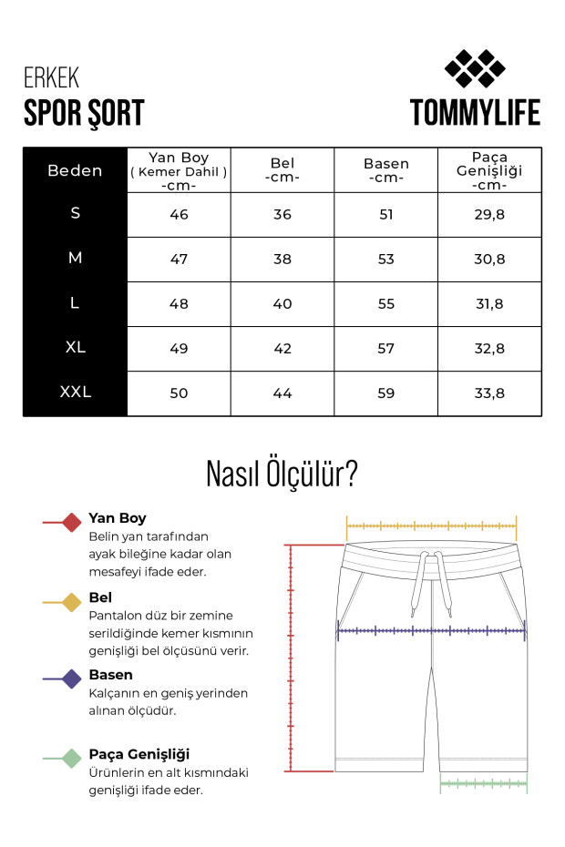 Siyah Kalın Yumuşak Comfort Fit Erkek Şort - 81273 - 6