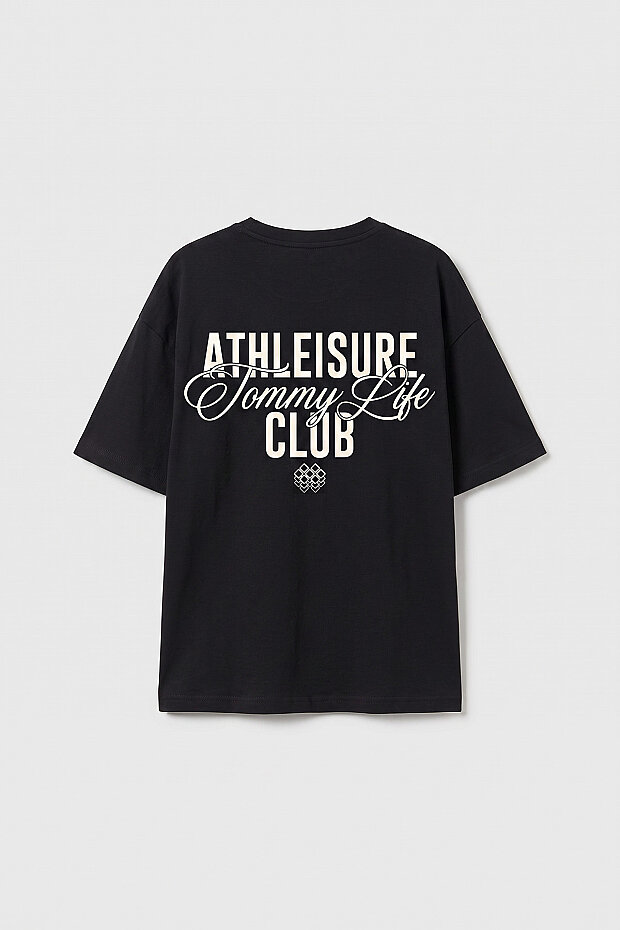 Siyah Oversize Kısa Kollu Baskılı Kız Çocuk T-Shirt - 75175 - 2