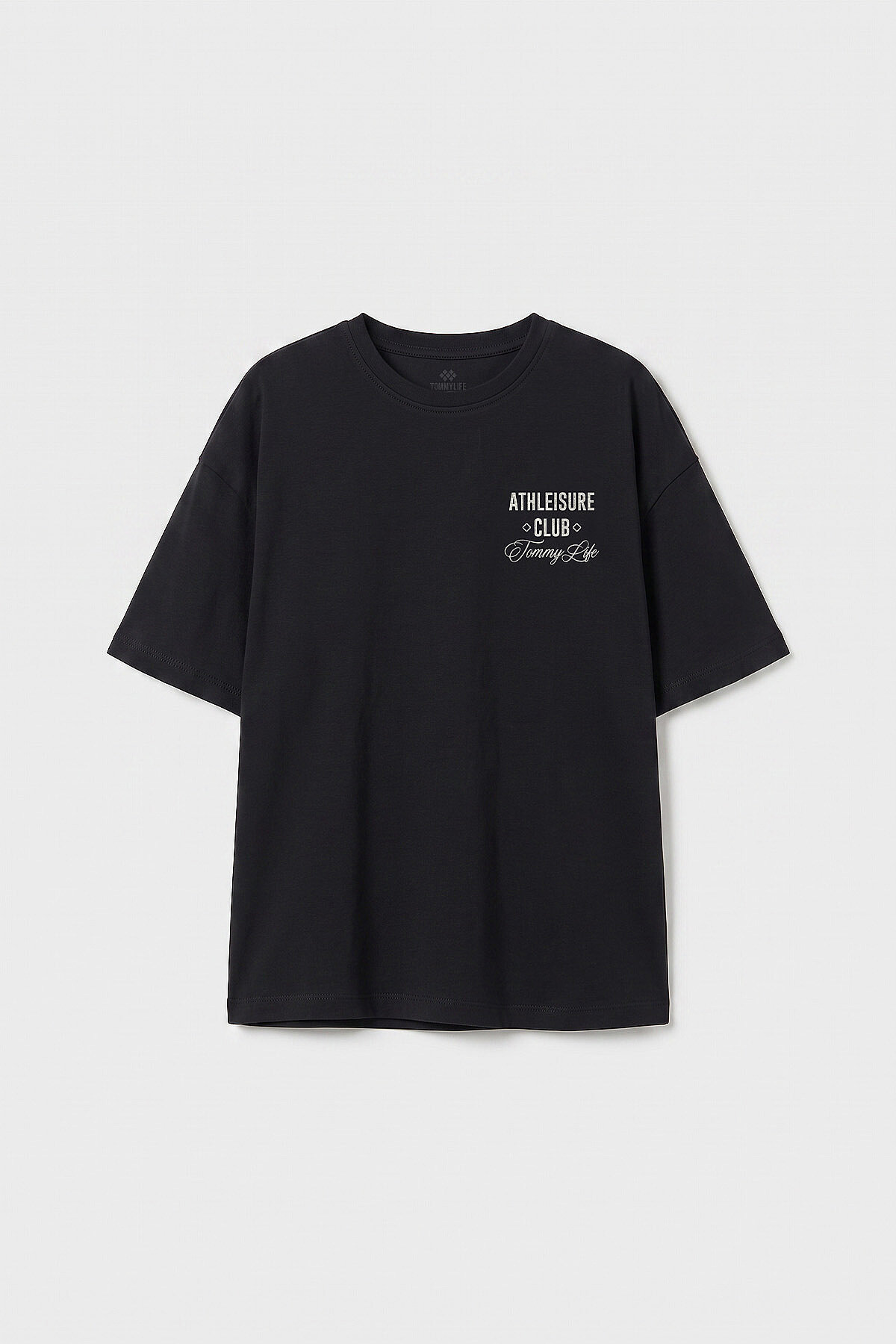 Siyah Oversize Kısa Kollu Baskılı Kız Çocuk T-Shirt - 75175 - TOMMYLIFE