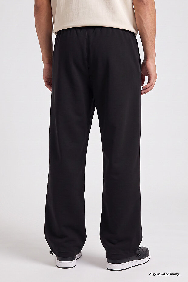 Siyah Lastikli Erkek Baggy Eşofman Alt - 82200 - 5