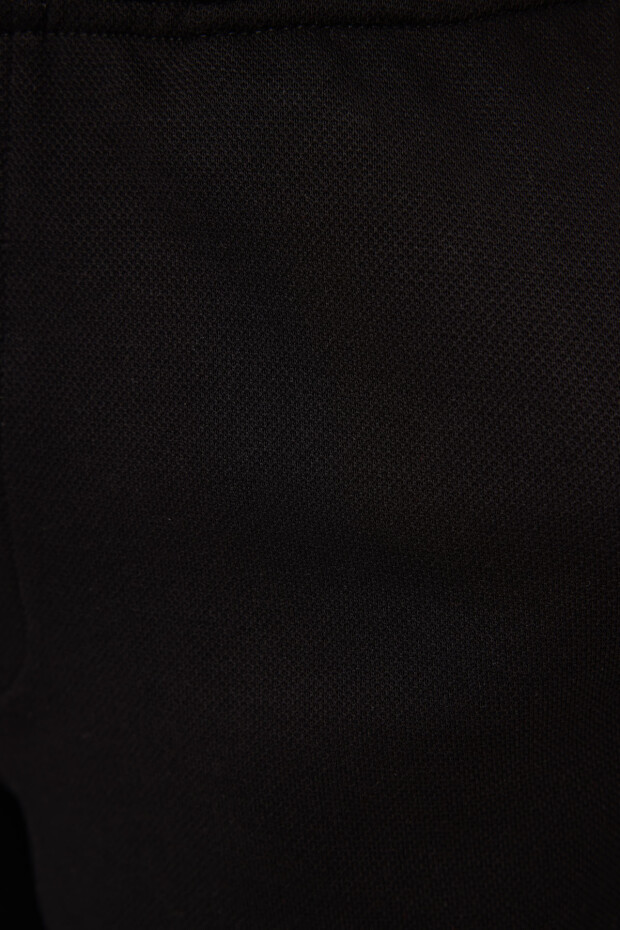 Siyah Pamuklu Yumuşak Dokulu Standart Fit Basic Erkek Çocuk Şort - 11293 - 5