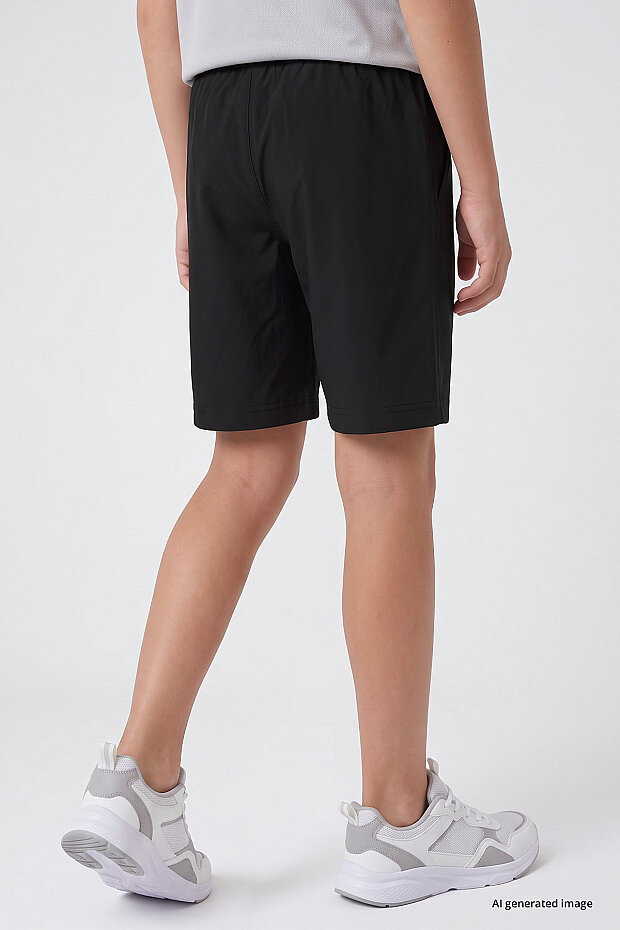 Siyah Standart Fit Basic Performans Erkek Çocuk Şort - 11303 - 5