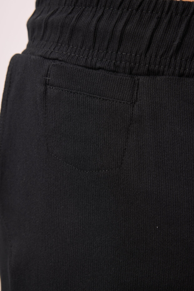 Siyah Standart Fit Dokuma Hafif Esnek Chino Erkek Pantolon - 82177 - 6