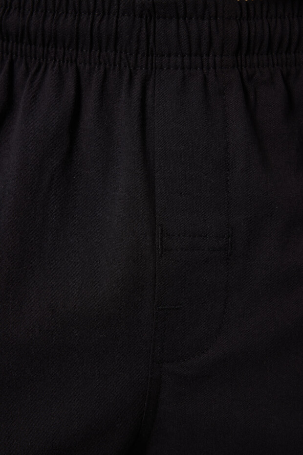 Siyah Standart Fit Dokuma Hafif Esnek Chino Erkek Pantolon - 82179 - 6