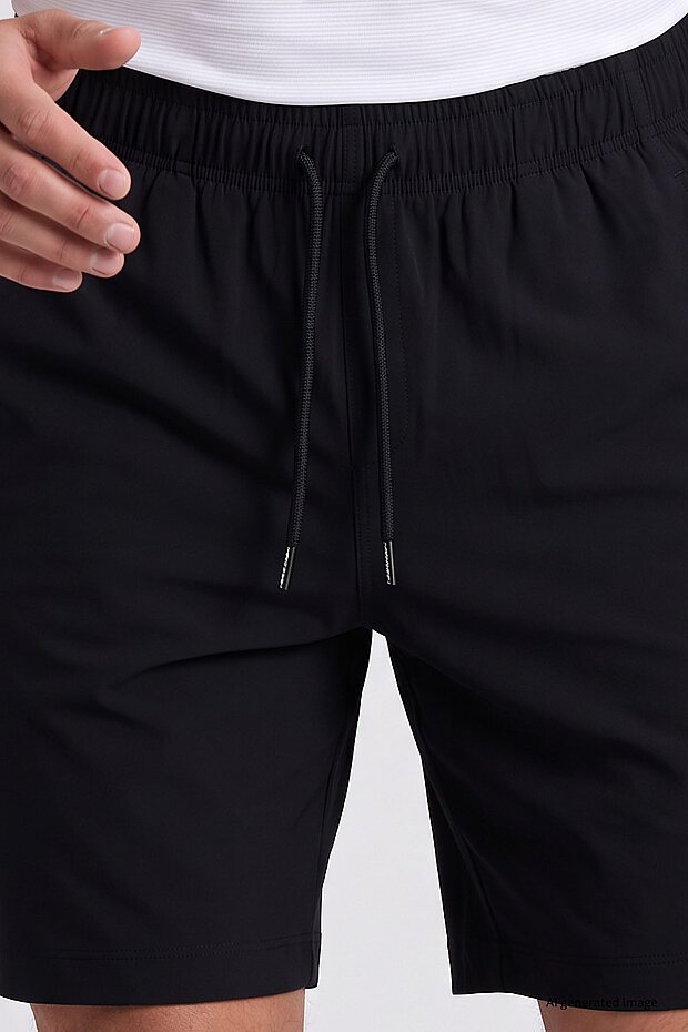 Siyah Standart Fit Erkek Performans Şort - 81315 - 4