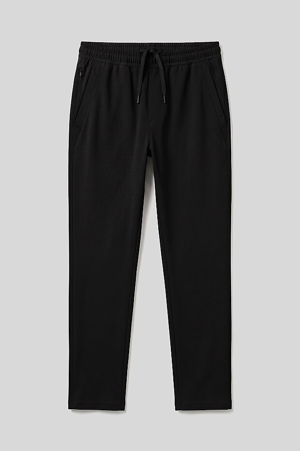 Siyah Standart Fit Esnek Nefes Alabilir Erkek Eşofman Altı - 82197 - 1