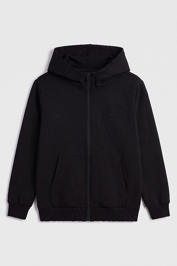 Siyah Standart Kalıp Basic Erkek Çocuk Sweatshirt - 11336 - 2