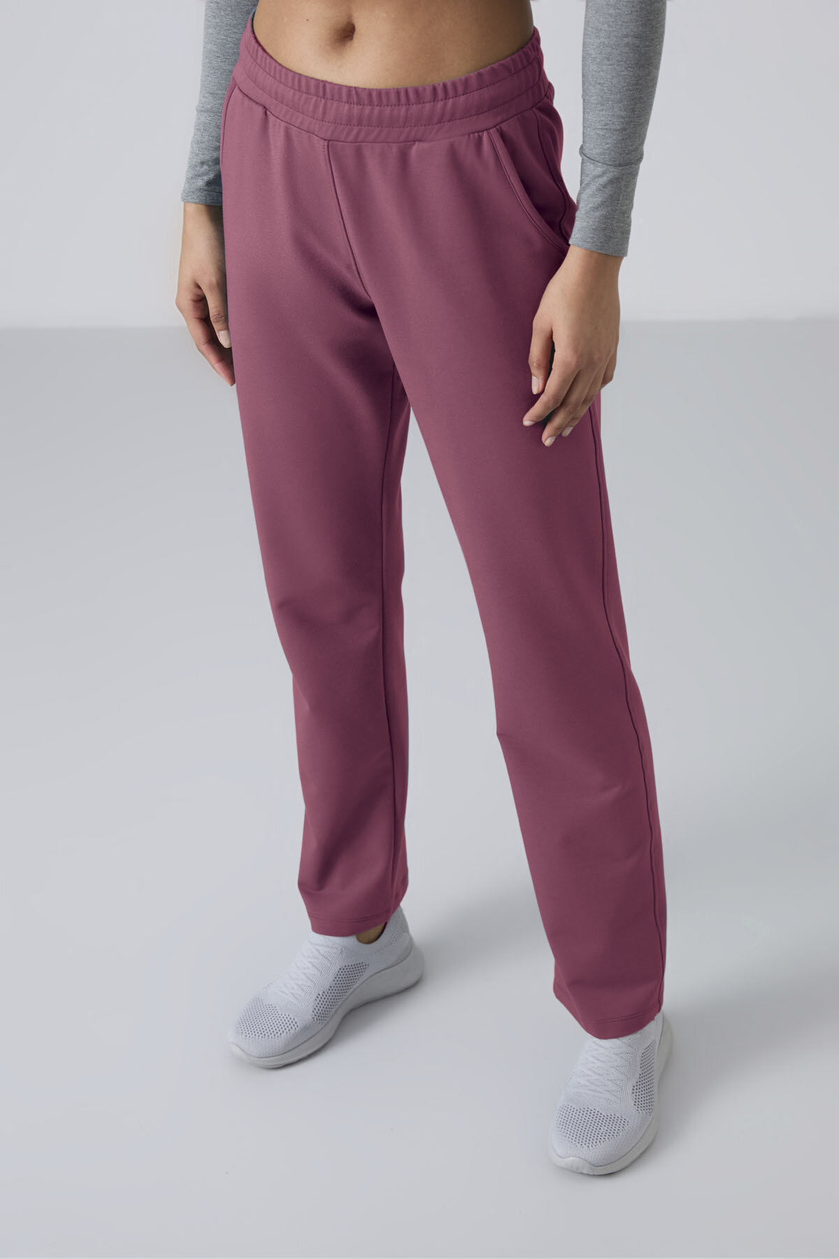 Soft Vişne Yüksek Bel Cepli Rahat Form Klasik Paça Kadın Eşofman Alt - 94584 - TOMMYLIFE (1)