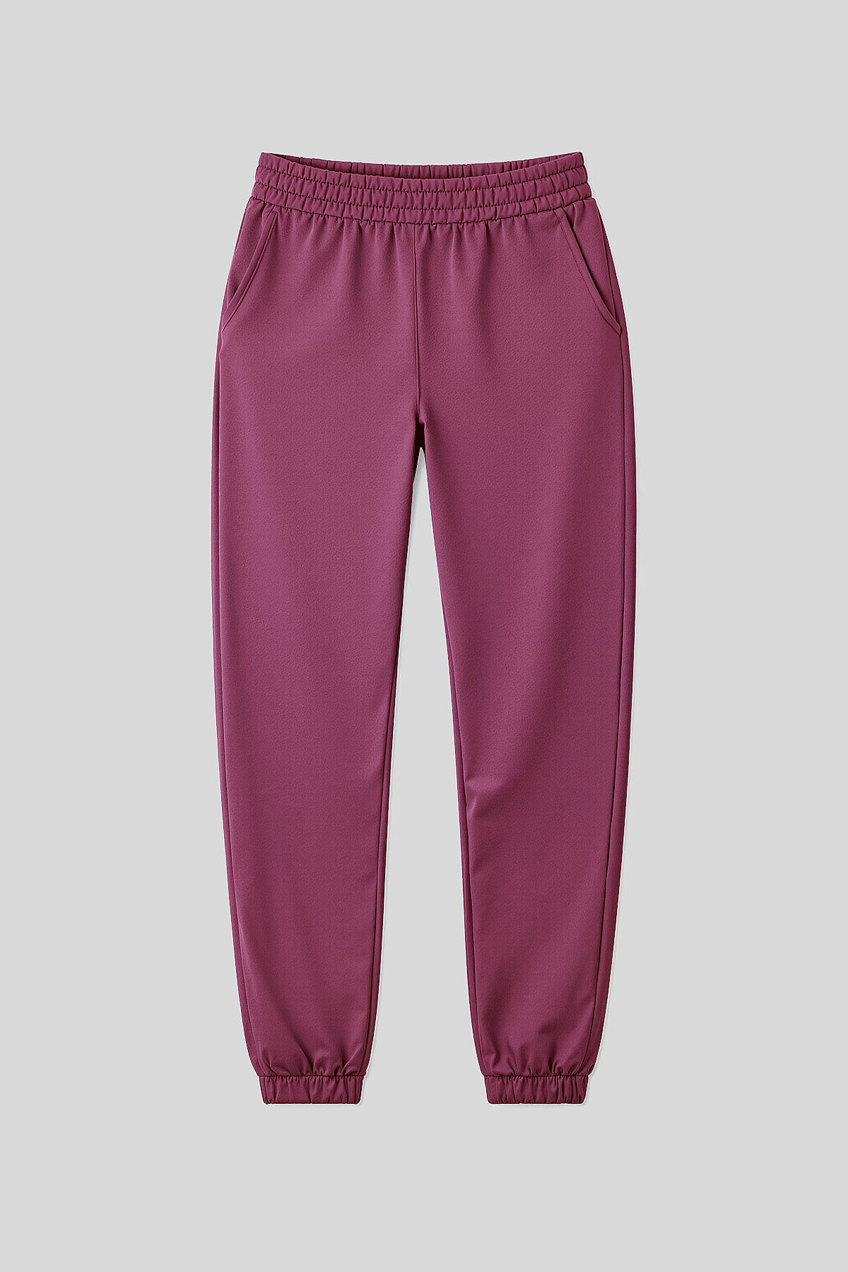 Soft Vişne Cepli Yüksek Bel Rahat Form Lastik Paça Kadın Eşofman Alt - 94583 - TOMMYLIFE