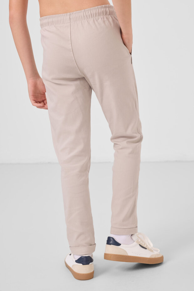 Standart Fit 2'li Paket Siyah-Taş Erkek Çocuk Chino Pantolon - 11272 - 6