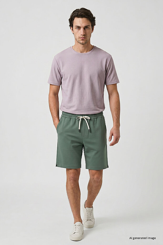 Standart Fit 3'lü Paket Ekru-Parlament-Kaktüs Erkek Şort - 81314 - 3