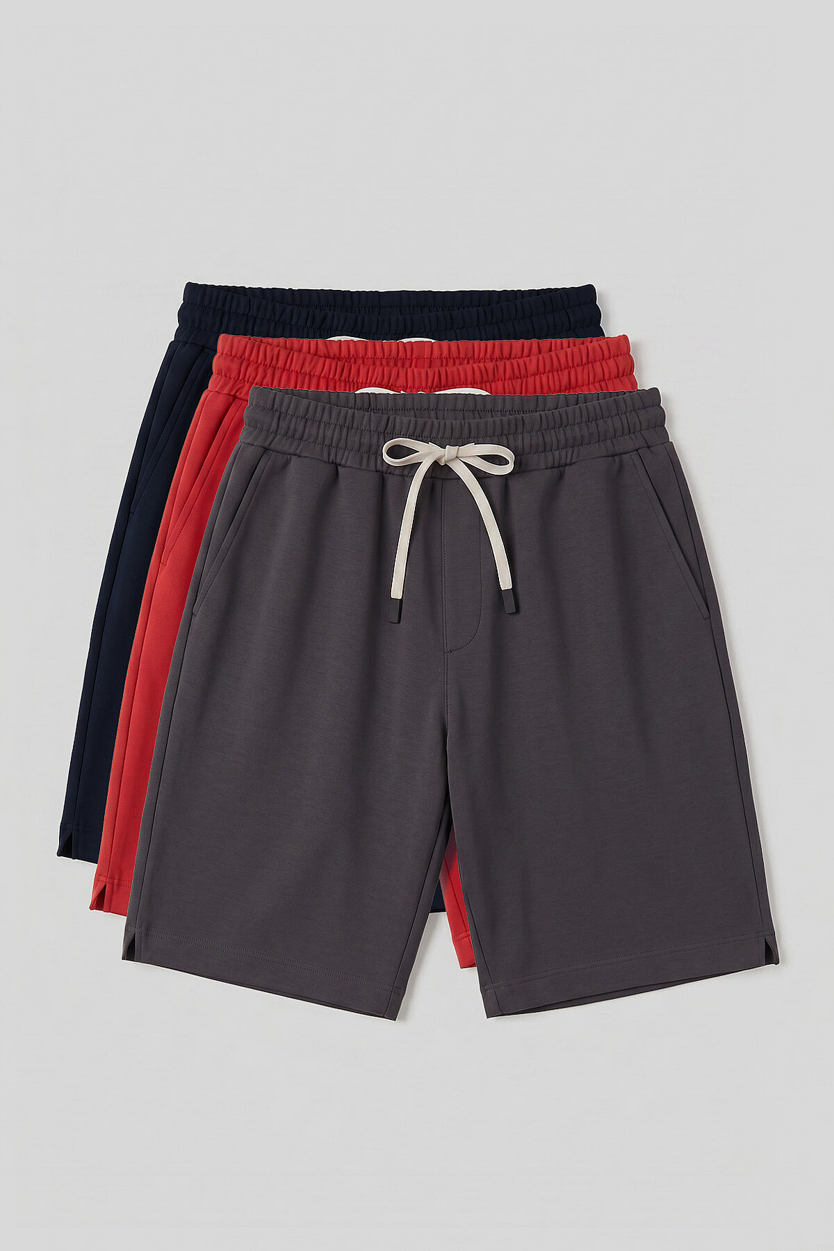 Standart Fit 3'lü Paket Lacivert-Koyu Gri-Fiesta Erkek Şort - 81314 - TOMMYLIFE