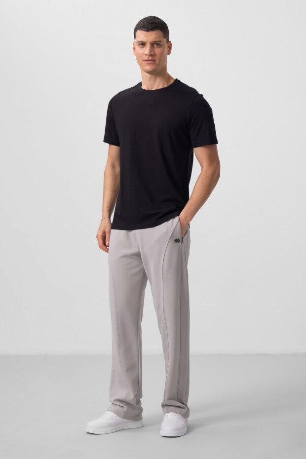Standart Fit Basic O Yaka 2'li Paket Siyah-Beyaz Erkek T-Shirt - 87911 - 5