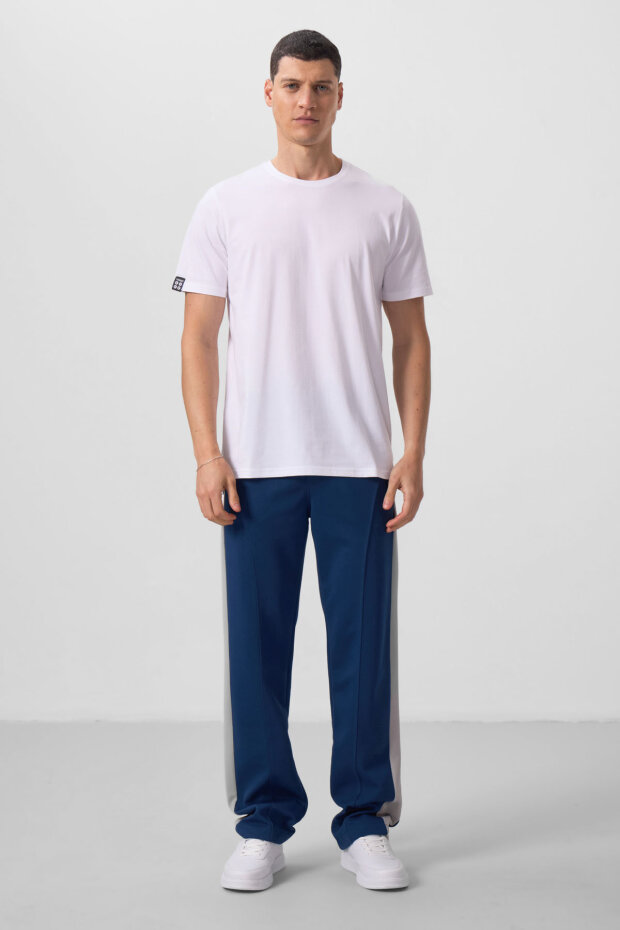 Standart Fit Basic O Yaka 3'lü Paket Beyaz Erkek T-Shirt 87911 - 5