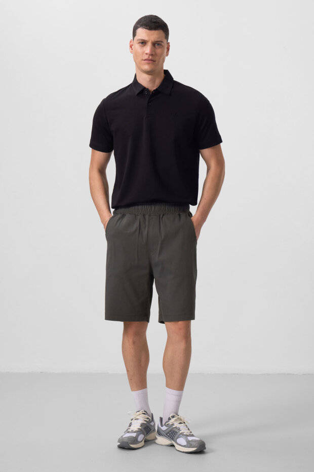 Standart Fit Chino 2'li Paket Siyah-Antrasit Erkek Şort - 81290 - 3