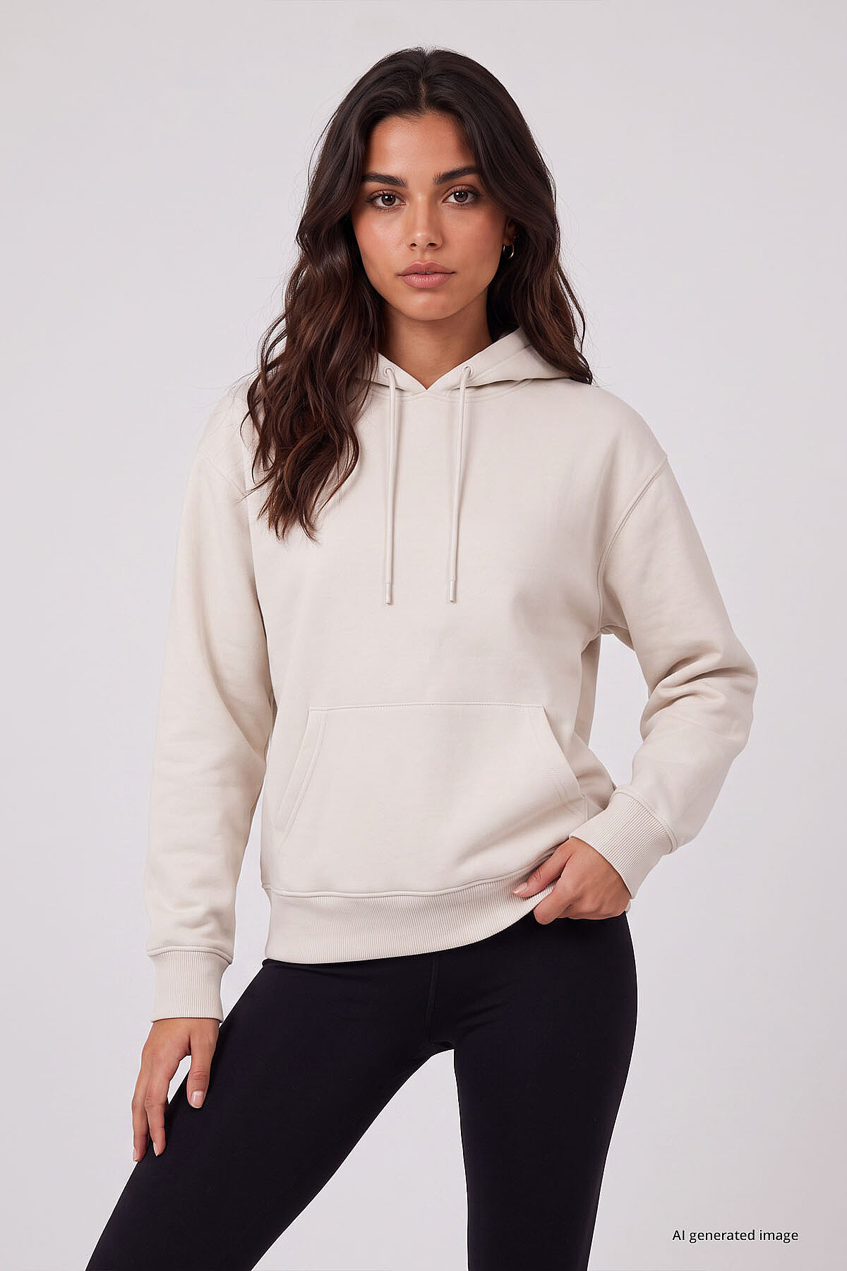 Standart Kapüşonlu 3'lü Paket Siyah-Ekru-Soft Vişne Kadın Sweatshirt - 97321 - TOMMYLIFE (1)