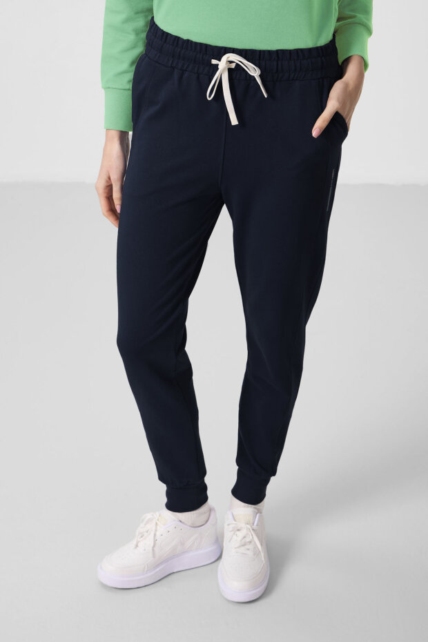 Su Yeşili-Lacivert Kapüşonlu Oversize Kadın Eşofman Takım - 95336 - 2