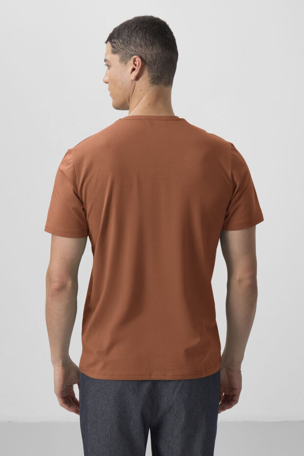 Tarçın Basic Kısa Kol Standart Kalıp V Yaka Erkek T-Shirt - 87912 - 5